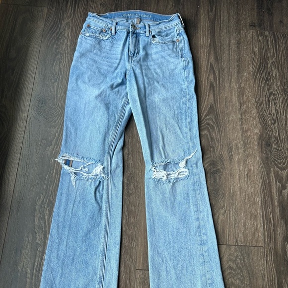Blue Distressed Women's Jeans - Picture 1 of 2
